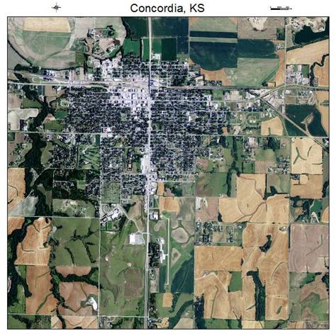 Aerial Photography Map Of Concordia KS Kansas