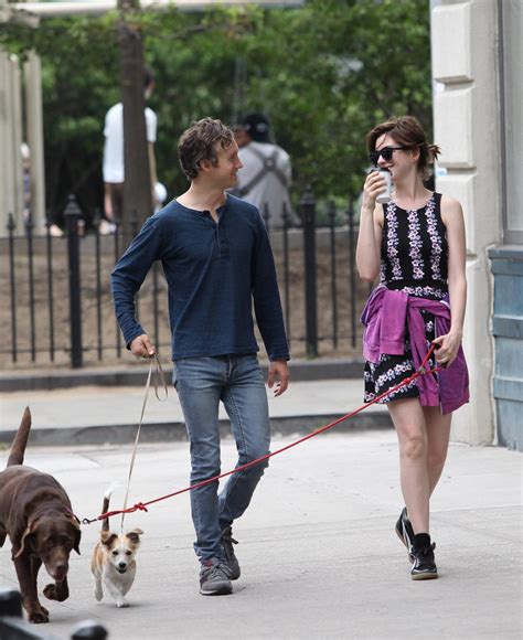 Anne Hathaway With Her Husband - Out in New York City - July 2014 ...