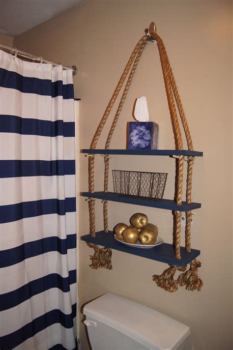 Apartment Décor Diy Nautical Rope Shelf My First Apartment