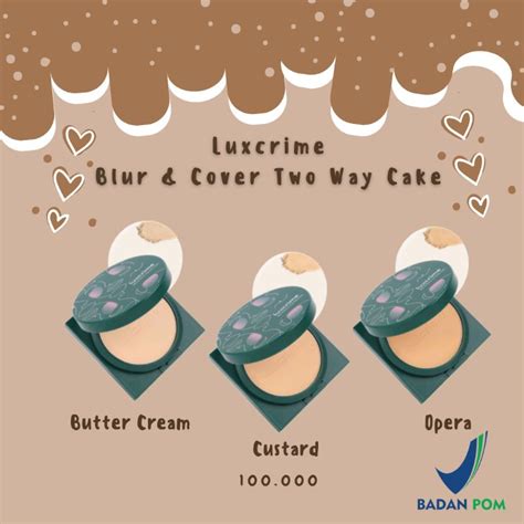 jual luxcrime blur cover   cake compact powder shopee