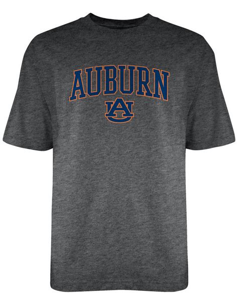 Auburn Tigers Mens T Shirt Charcoal Heather