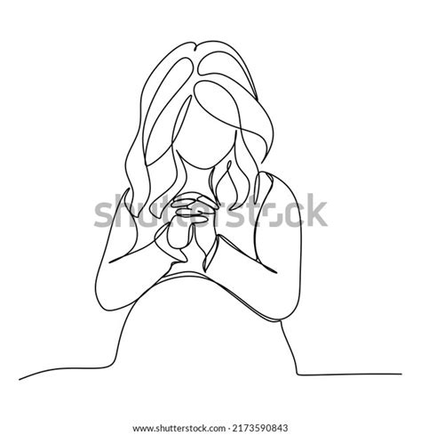 Girl Praying Drawing