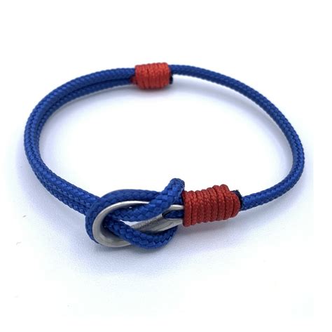 Pulsera De Cuerda AZUL MARE ROJO Tu Tienda Nautica