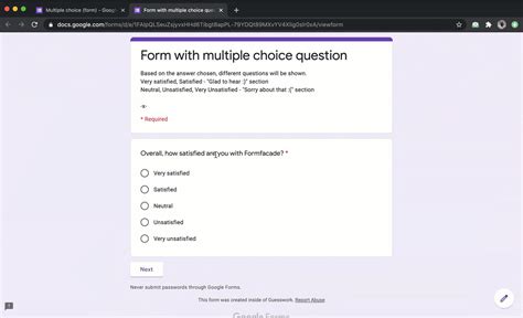 Google Form Multiple Choice With Short Answer Multiple Choic