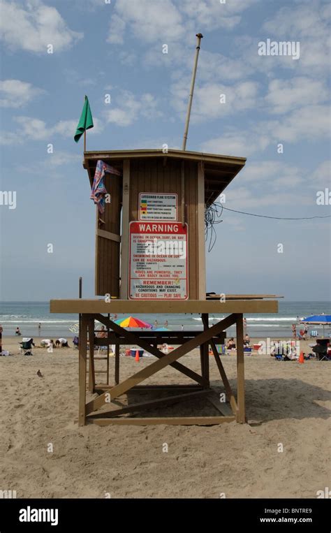 Newport Beach Lifeguard Tower Stock Photo - Alamy