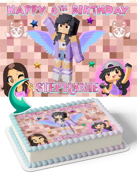 Aphmau Minecraft Youtuber Edible Cake Toppers – Ediblecakeimage