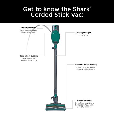 Shark® Corded Stick Vacuum, Green CS110EM