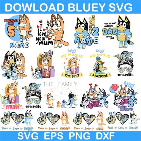 Bluey Dancing With Bingo Birthday Svg Bluey Birthday Svg