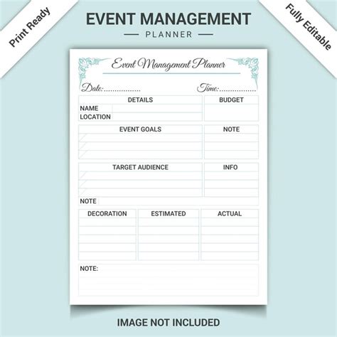 Premium Vector Event Management Planner Logbook Kdp Interior Design