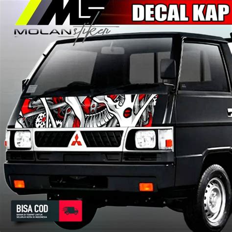 Decal Sticker Striping Variasi Kap Kabin L Pickup Decal Kabin