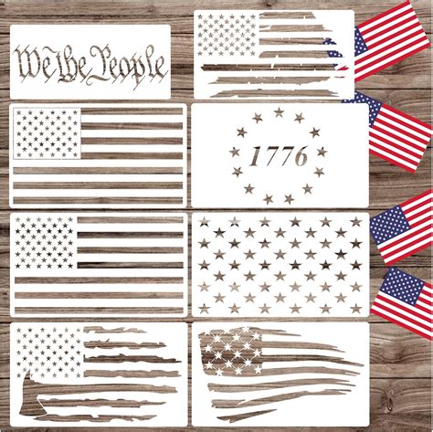 Amazon Pcs American Flag Star Stencil We The People Stencil