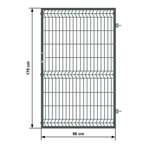 Furtka Ogrodzeniowa Panelowa 3D Grafit Antracyt Ral7016 Wys 1 70 M Prawa