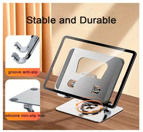 Ripley SOPORTE AJUSTABLE PARA TABLET Y PORTÁTIL GIRATORIO DE ALUMINIO