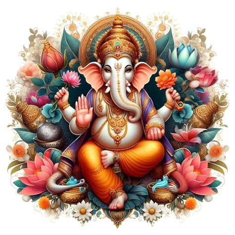 Beautiful Lord Ganesh Chaturthi or Vinayaka Chaturthi popular Hindu ...