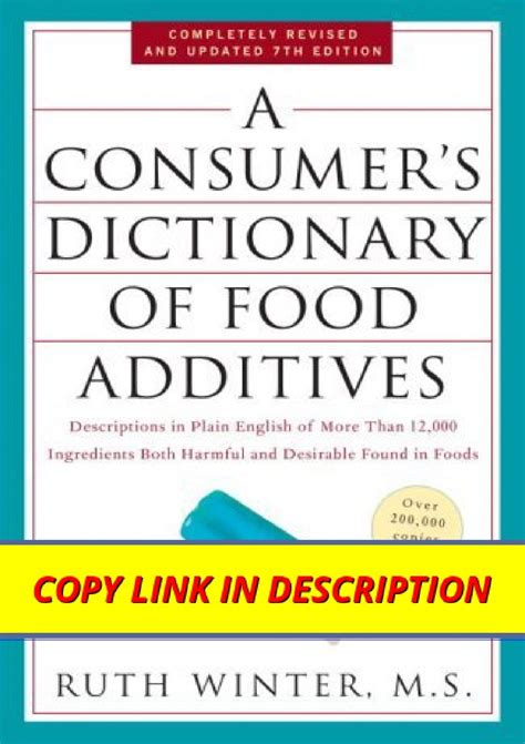 DownloadPDF A Consumer's Dictionary of Food Additives, 7th Edition ...