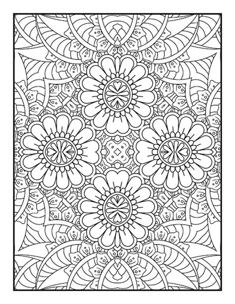 Premium Vector Floral Coloring Book For Adults And Floral Mandala