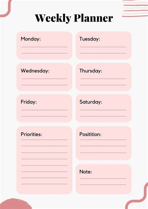 Stationery Paper Planner Business Planner Template Printable Planner