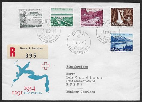 1954 Illustr FDC P3 Pro Patria Serie Nr B66 70 Bern Kaufen Auf