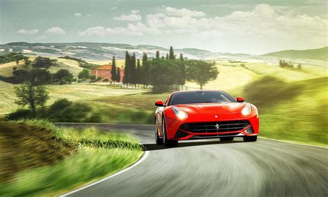 HD Wallpaper Hills Ferrari Red Front Berlinetta F12 Wallpaper Flare