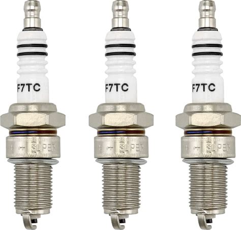 QWORK 3Pcs F7TC Spark Plug Replacement Compatible With 168F 170 GX120