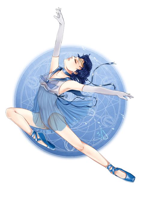 Commission Sailor Mercury Ballet Sailor Moon Art Sailor Mercury Sailor Moon