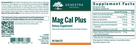 Genestra Mag Cal Plus 90 Tablets — Pine Street Clinic