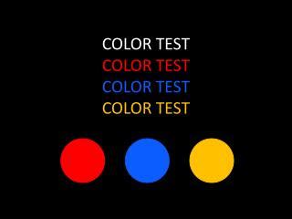 color test color test color test color test powerpoint