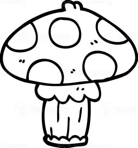 Line Drawing Cartoon Toadstool Icon 40840452 Png