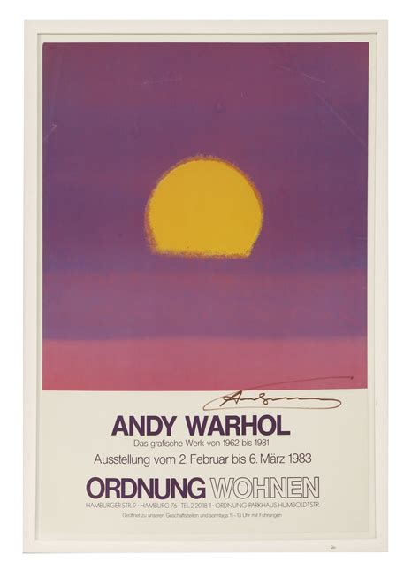 Andy Warhol Ordnung Wohnen Poster 1983 Hidden Gallery