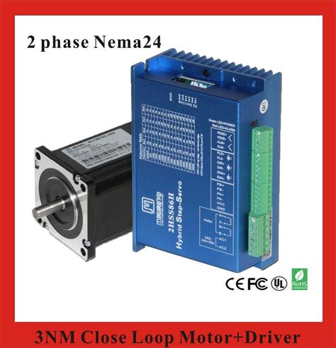 2 Phase NEMA24 3NM Closed Loop Stepper Servo Motor Driver Kit For CNC