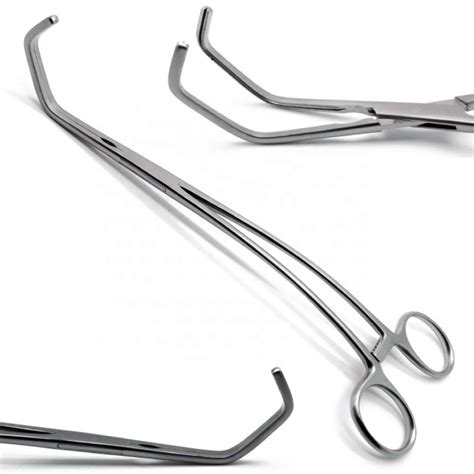 Satinsky Vena Cava Clamp 10 5นวคมหามเลอด คมสแตนเลสสำหรบการผาตด