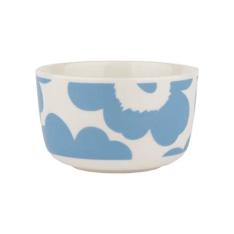 Marimekko Oiva Unikko Bowl 2 5 Dl White Sky Blue Pre Used