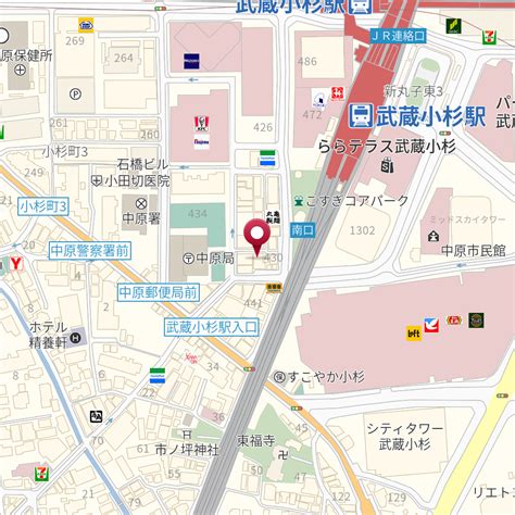 神奈川県川崎市中原区小杉町3－430－1 の地図 Mapfan