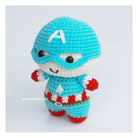 Captain America Hero Amigurumi Crochet Pattern Amigurumi Tutorial