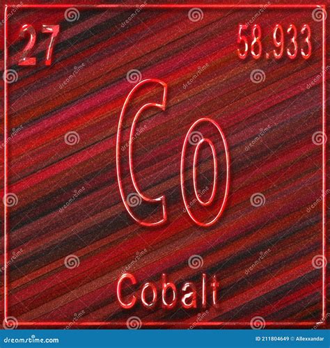 Cobalt Chemical Element Sign With Atomic Number And Atomic Weight