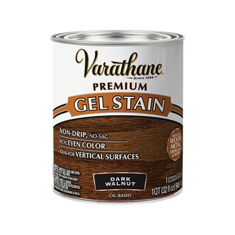 Varathane 358301 Premium Gel Stain Dark Walnut Liquid 1 Qt