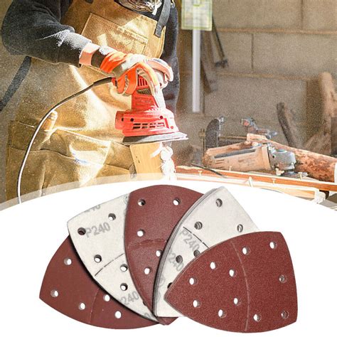 5 50Pcs Mouse Sander Sandpaper 11 Holes 80 Grit For Detail Sander