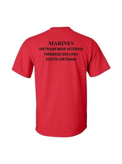 Firebase Gio Linh Vietnam War Veteran South Vietnam Usmcmarines2 Sided Red Shirt Licensed