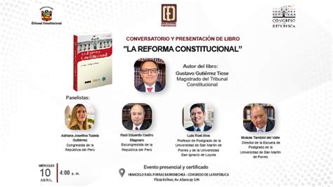 Tc Y Congreso De La Rep Blica Organizan Conversatorio Y Presentaci N