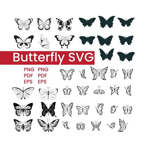 Butterfly Svg Butterfly Svg Bundle Layered Butterfly Bundle Cricut