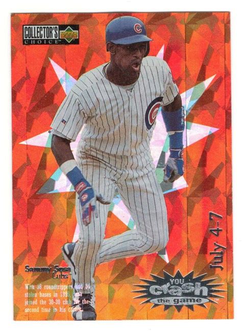 Sammy Sosa Collector S Choice Crash The Game Cg Insert Card Ebay