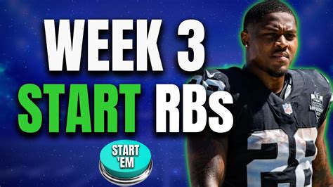 5 MUST START Running Backs For Week 3 2022 Fantasy Football YouTube