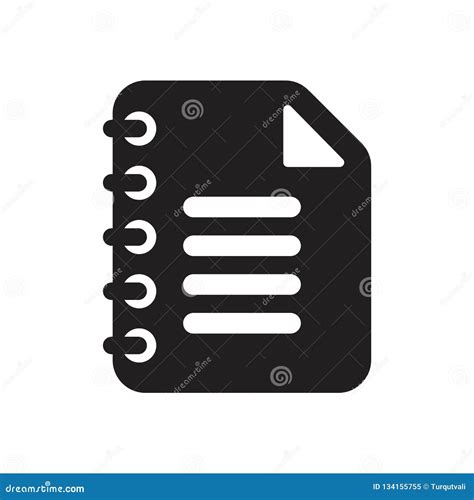 Notepad Icon Vector Sign And Symbol Isolated On White Background