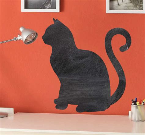 Autocolante Decorativo Gato Em Quadro Preto Tenstickers