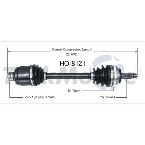 TrakMotive Front Passenger Side CV Axle CV Joint Shaft Assembly For