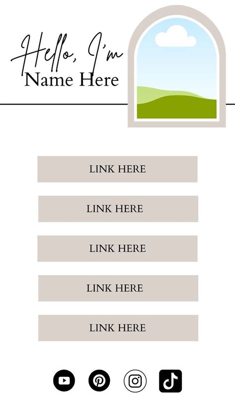 Linktree Template Canva