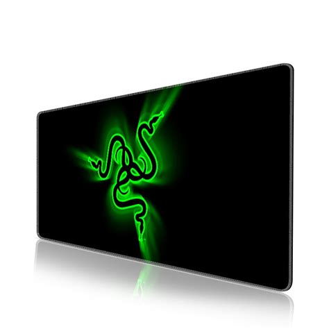 Green Print Large Gaming Mouse Pad Anti-slip Natural Rubber Mouse Mat ...