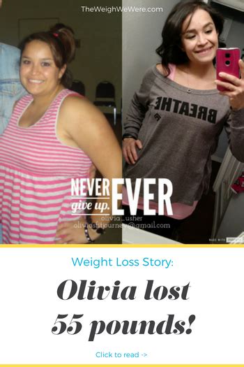 Olivia U Lost 55 Pounds V Weight Loss Transformation The Weigh We Were