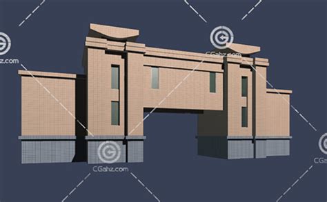 入口自动门3d模型下载 Cg爱好者网免费cg资源ae模板3d模型分享平台