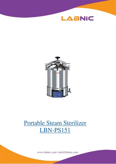 PPT Portable Steam Sterilizer LBN PS151 PowerPoint Presentation Free